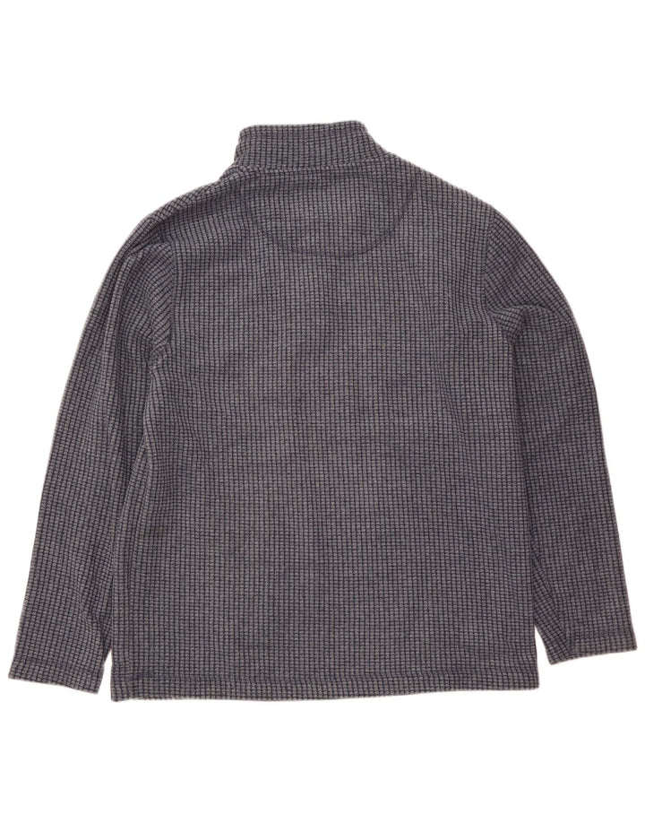 Maglione in pile da uomo con collo con zip Weird Fish XL poliestere blu navy