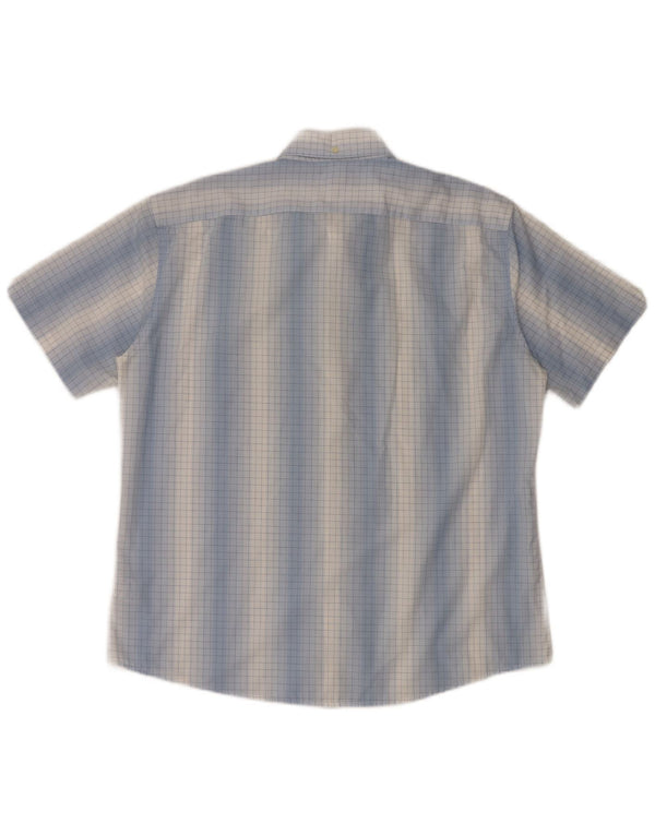 Camicia a maniche corte da uomo Ben Sherman 4XL in cotone a quadretti blu