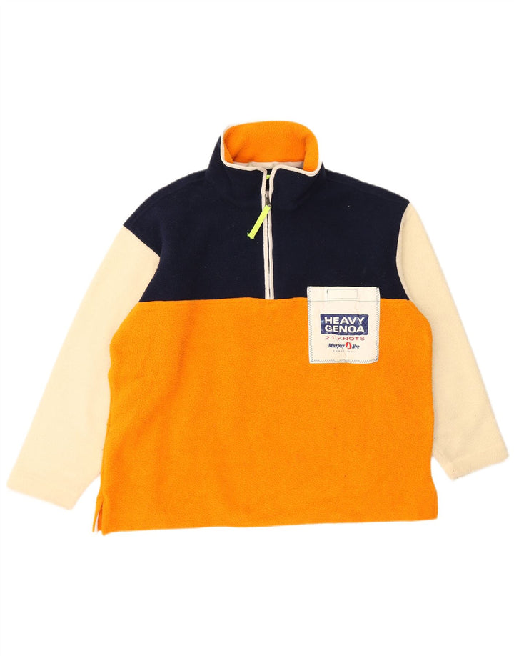 Maglione in pile grafico da uomo Murphy & Nye grande blocco di colori multicolore