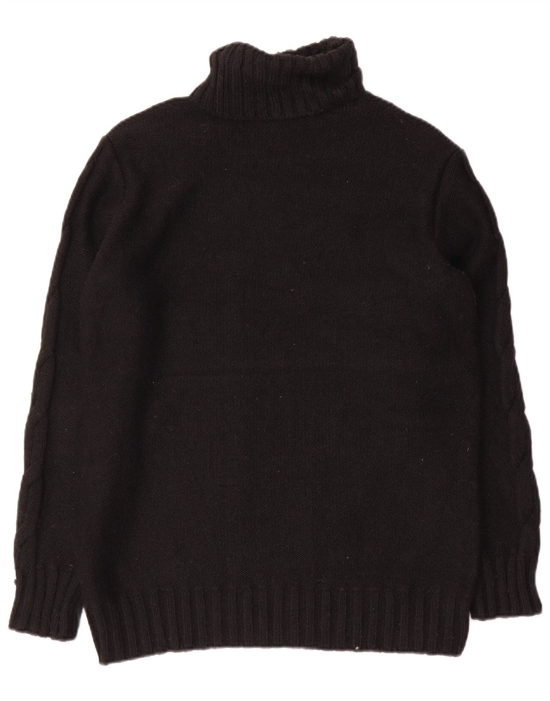 Maglione maglione da uomo Marks & Spencer a collo alto piccolo acrilico nero