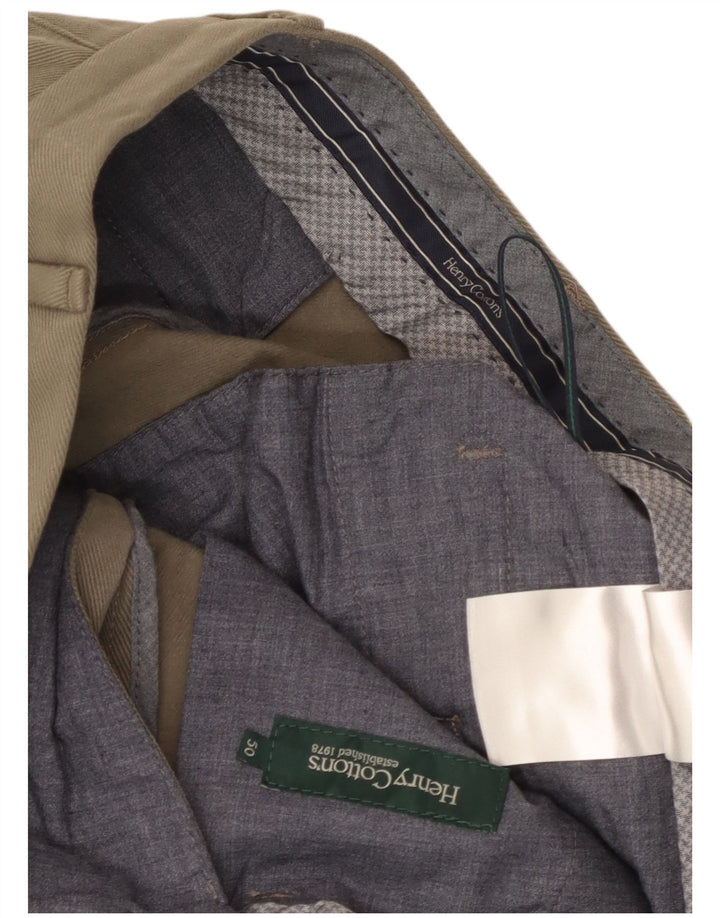 Pantaloni chino dritti da uomo HENRY COTTONS IT 50 Large W34 L29 Beige