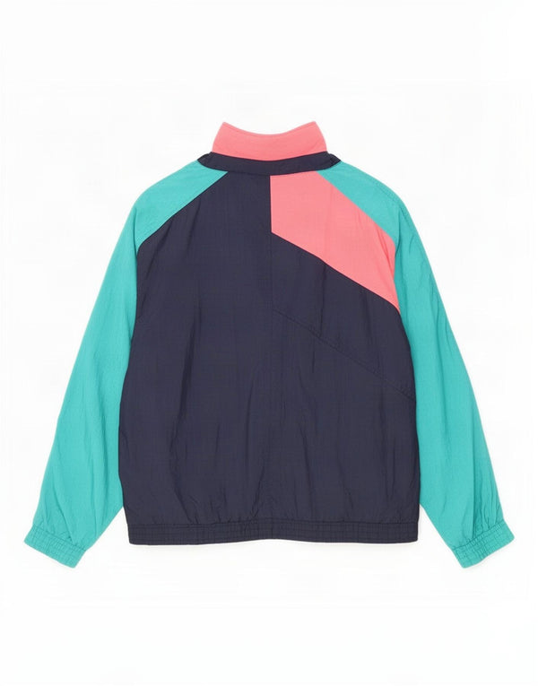 Giacca da ginnastica grafica da uomo Lotto XL in nylon color block blu navy