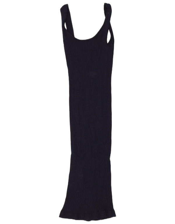 Zara Womens Sleeveless Bodycon Dress UK 8 Small Navy Blue