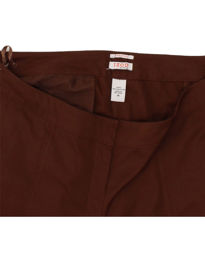 IZOD Womens Chino Shorts US 14 XL W36 Brown Polyester Vintage Izod and Second-Hand Izod from Messina Hembry 