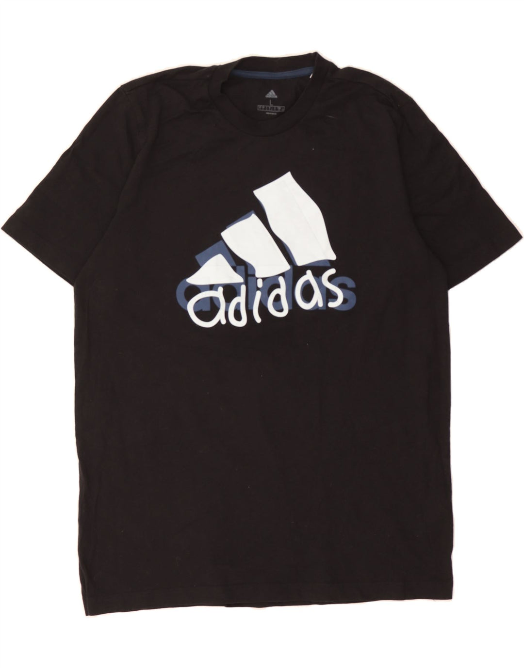 ADIDAS Mens Graphic T-Shirt Top Large Black Cotton Vintage Adidas and Second-Hand Adidas from Messina Hembry 