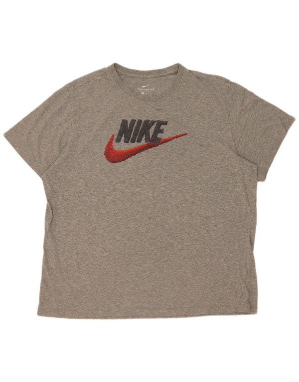 T-shirt grafica da uomo Nike Top 2XL grigia chiazzata