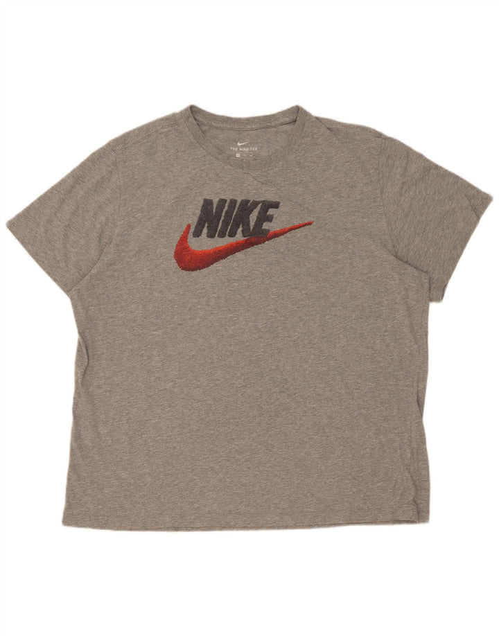 T-shirt grafica da uomo Nike Top 2XL grigia chiazzata