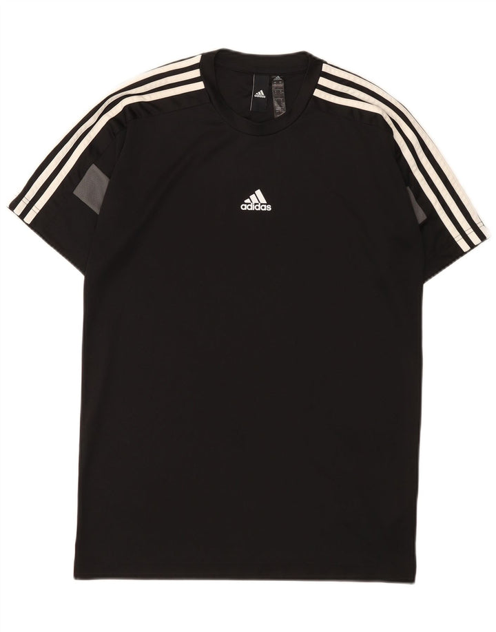 T-shirt Adidas Aeroready da uomo, piccola, in poliestere color block nero