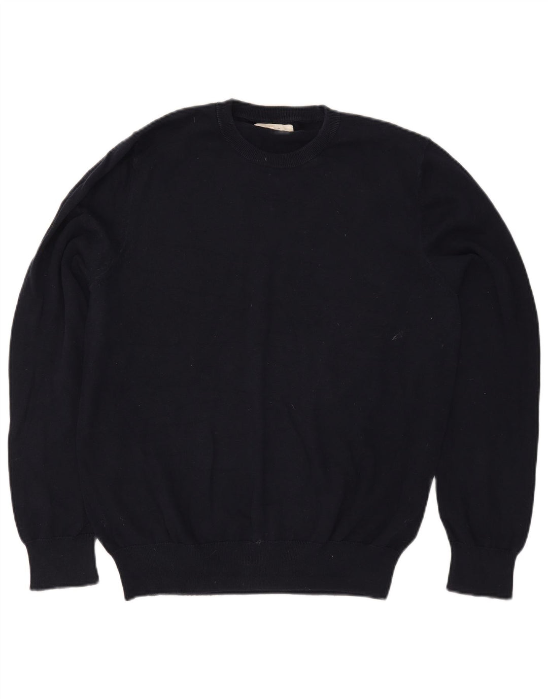 Maglione maglione girocollo da uomo Marks & Spencer grande cotone blu navy
