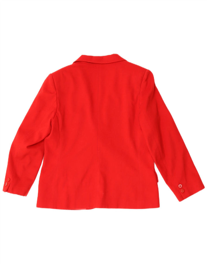 Giacca Blazer da Donna a 2 Bottoni Alba Fornari IT 46 Large Rossa in Lana