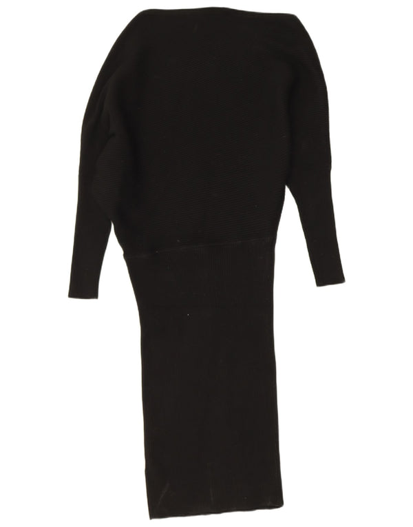 Abito da donna Reiss in maglia a vita bassa UK 14 Viscosa nera media