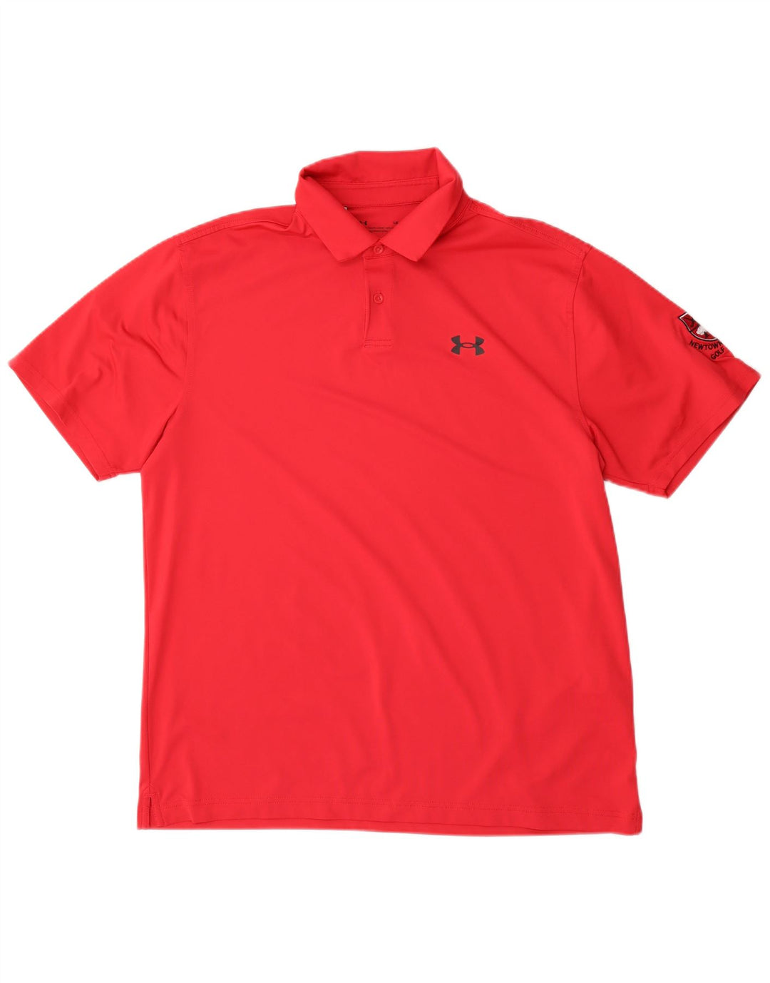 Polo grafica da uomo Under Armour grande rossa in poliestere