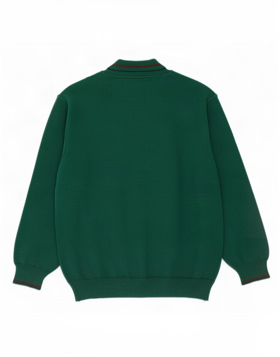 Il Granchio Maglione da uomo con scollo a V, grande lana verde a rombi/diamante