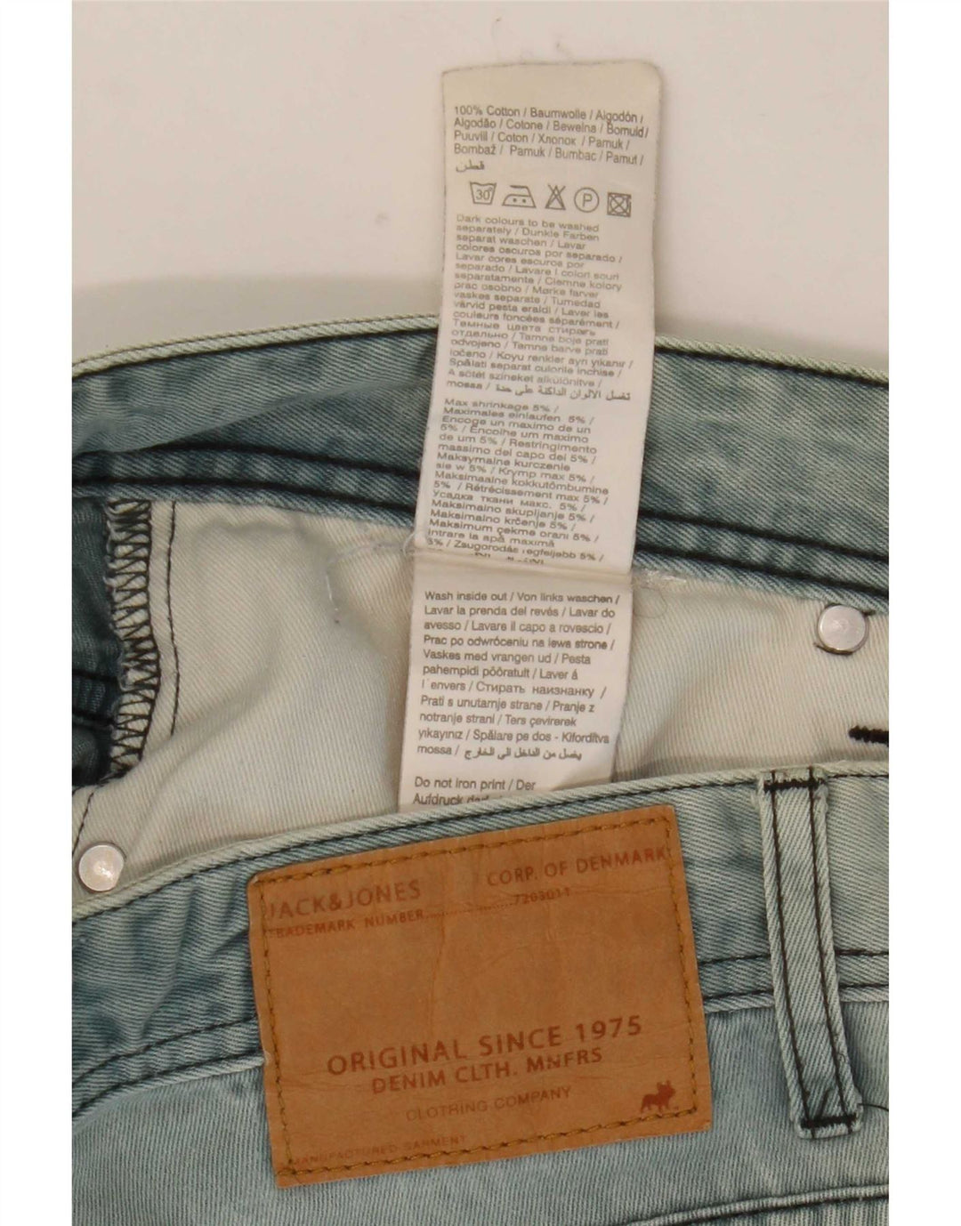 Jack & Jones Uomo Tim Slim Jeans W36 L34 Cotone Blu