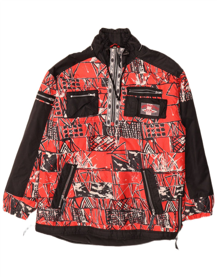 Proline Giacca anorak grafica da uomo UK 40 Large Rosso geometrica in poliammide