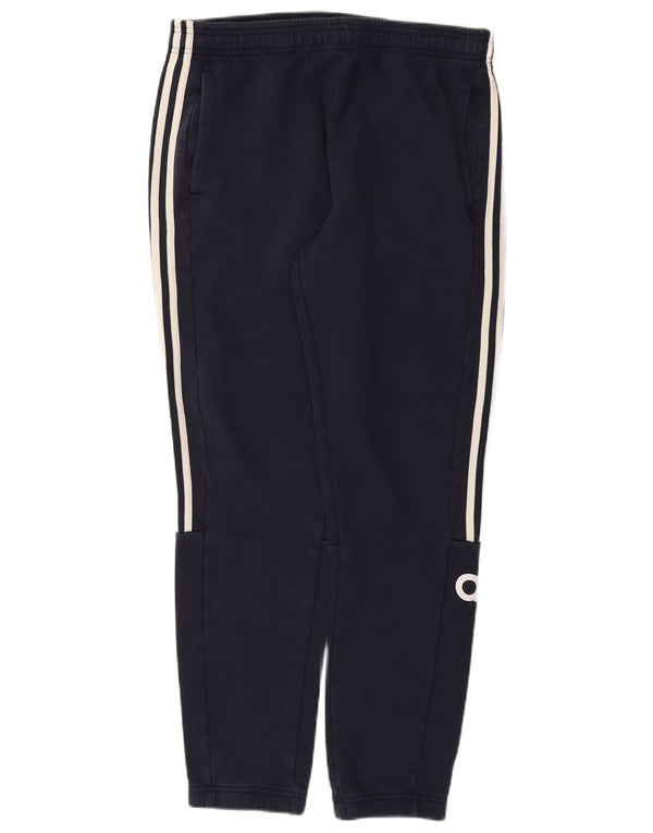 Pantaloni da tuta grafica da uomo Adidas Large in cotone blu navy