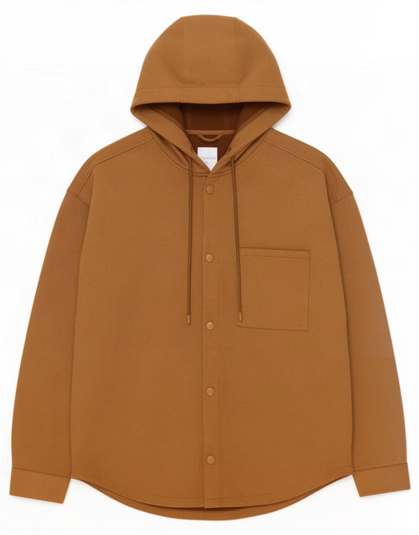 Camicia da boscaiolo con cappuccio Zara da uomo in poliestere marrone medio