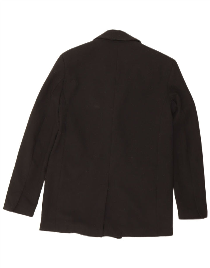 ZARA Womens Oversized Double Breasted Blazer Jacket UK 6 XS Black