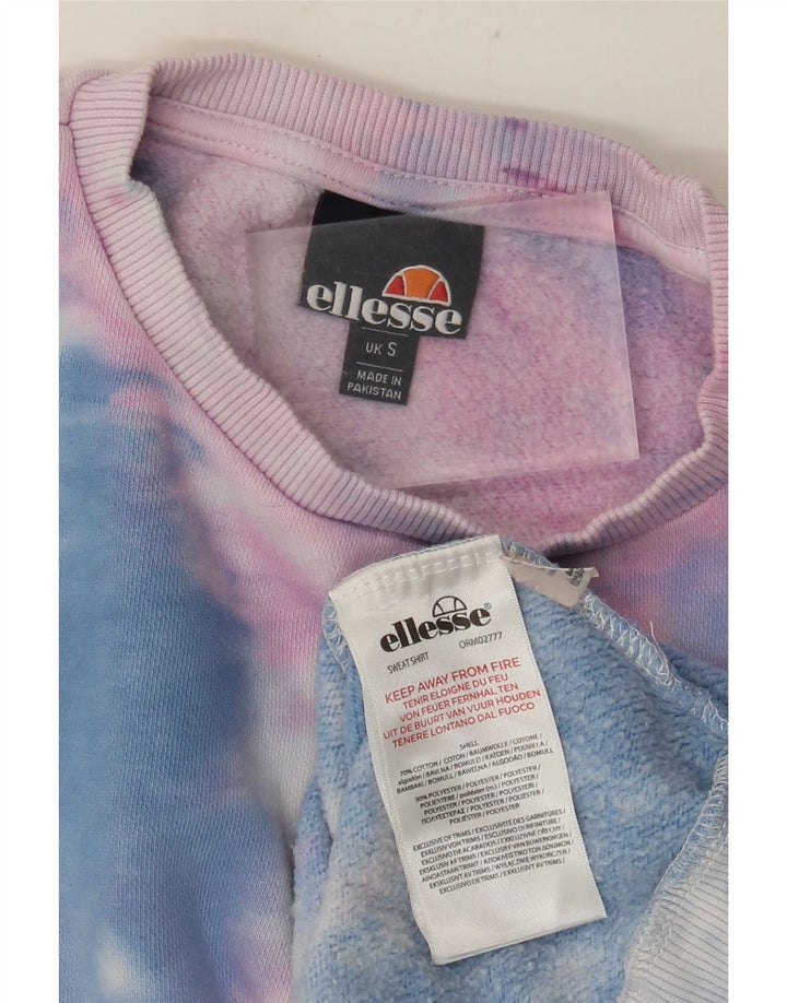 Felpa da uomo Ellesse Maglione piccolo multicolore in cotone tie-dye