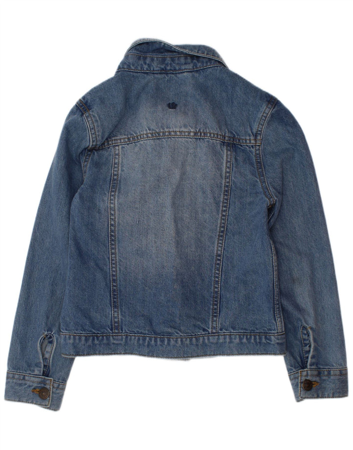 Giacca di jeans per ragazze Fat Face 8-9 anni in cotone blu
