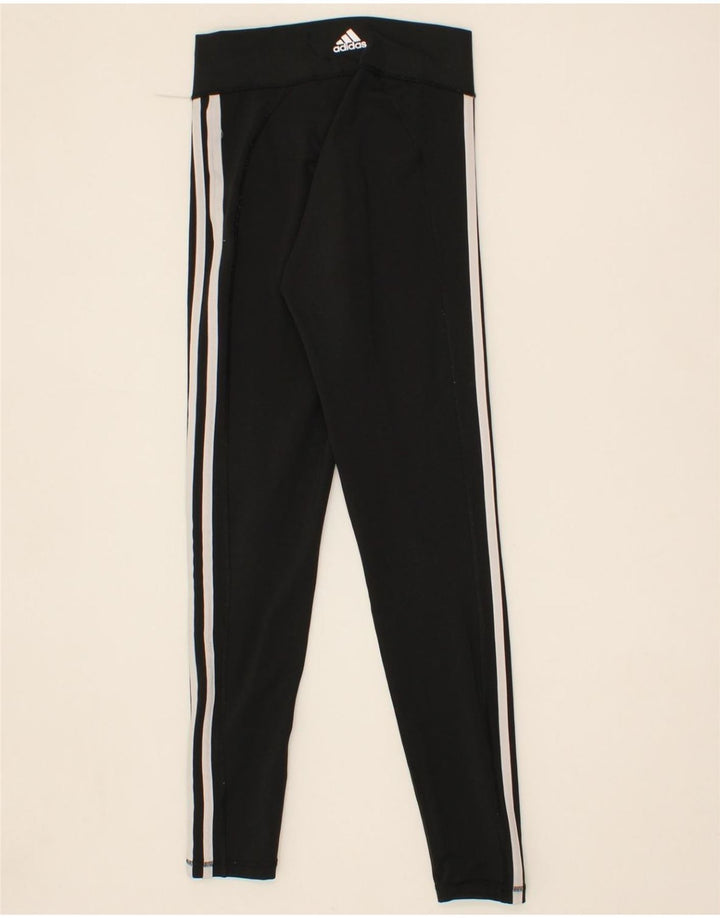 ADIDAS Womens Leggings UK 8/10 Small Black Vintage Adidas and Second-Hand Adidas from Messina Hembry 