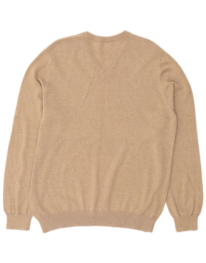MARKS & SPENCER Maglione da uomo con scollo a V grande cotone marrone
