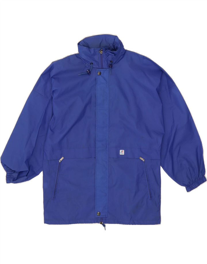 K-WAY Mens Loose Fit Rain Jacket UK 36 Small Blue Nylon Vintage K-Way and Second-Hand K-Way from Messina Hembry 
