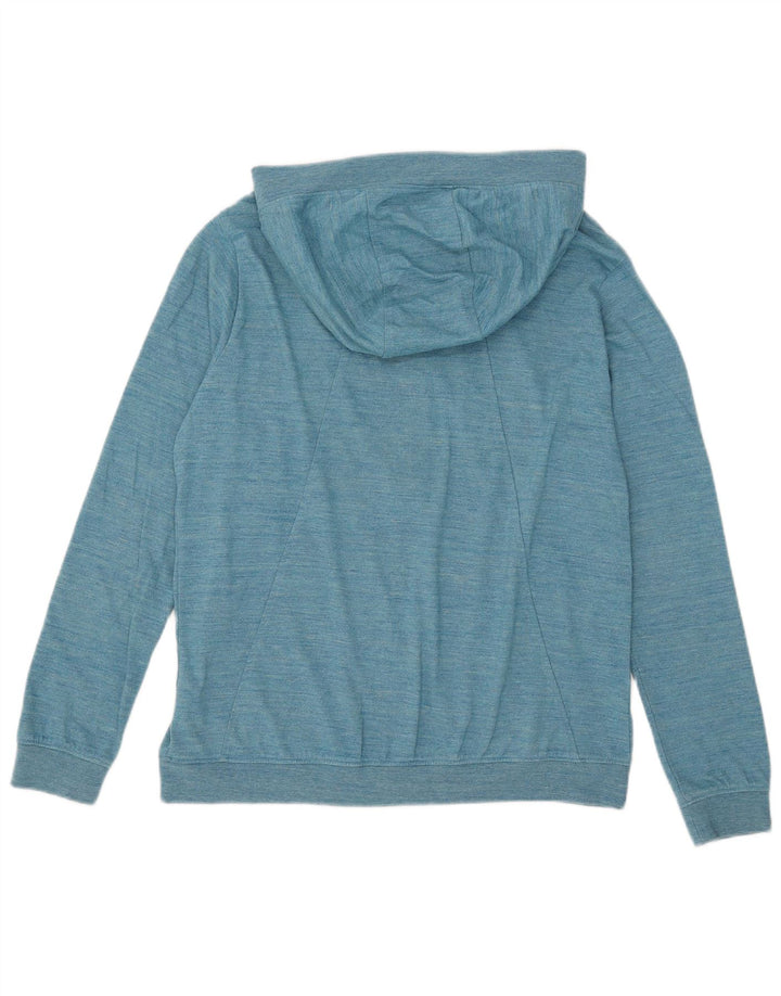 Felpa con cappuccio e zip da donna Nike UK 14 Grande poliestere screziato blu
