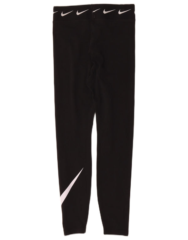 Leggings grafici da donna Nike UK 8 piccoli in cotone nero