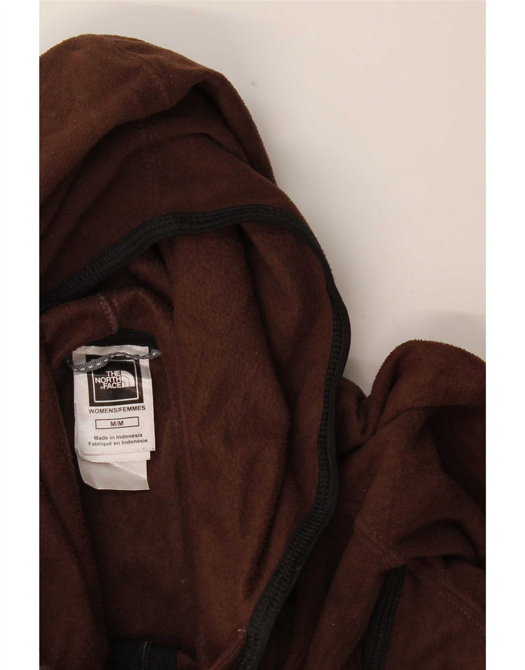 Giacca in pile con cappuccio da donna The North Face UK 12 Poliestere marrone medio