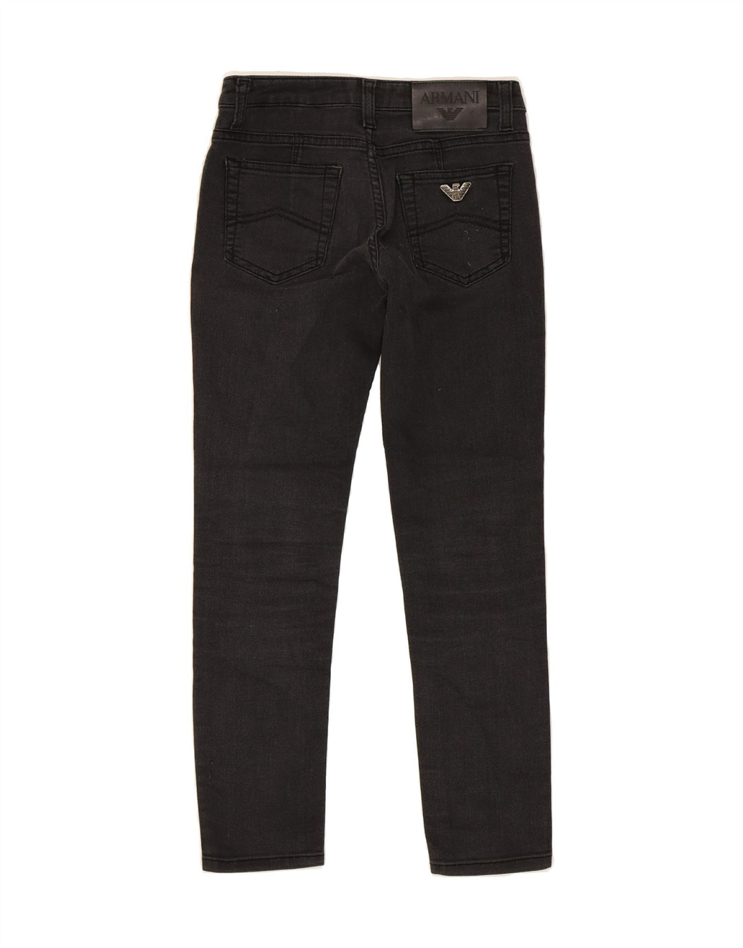 ARMANI Girls Slim Jeans 8-9 Years Black Vintage Armani and Second-Hand Armani from Messina Hembry 