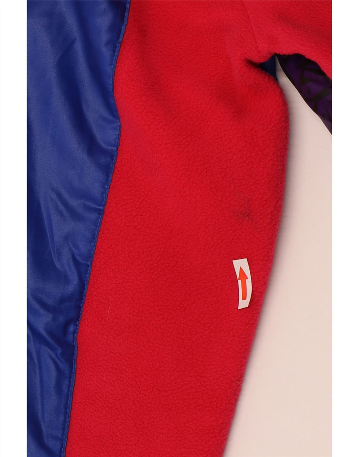 MARILENA Giacca da tuta da uomo con motivo astratto XL Blu Colourblock