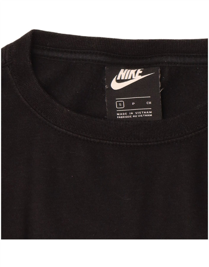 NIKE Felpa con grafica oversize da donna UK 10 Small Nera