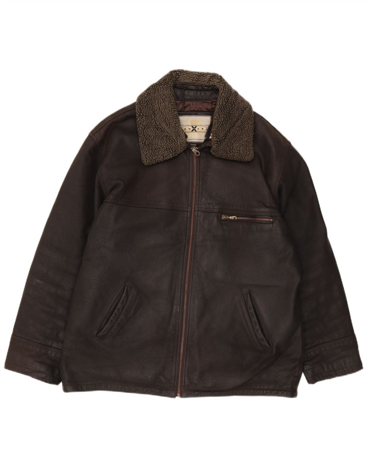 PANTERA Giacca in pelle da uomo UK 44 2XL Pelle marrone