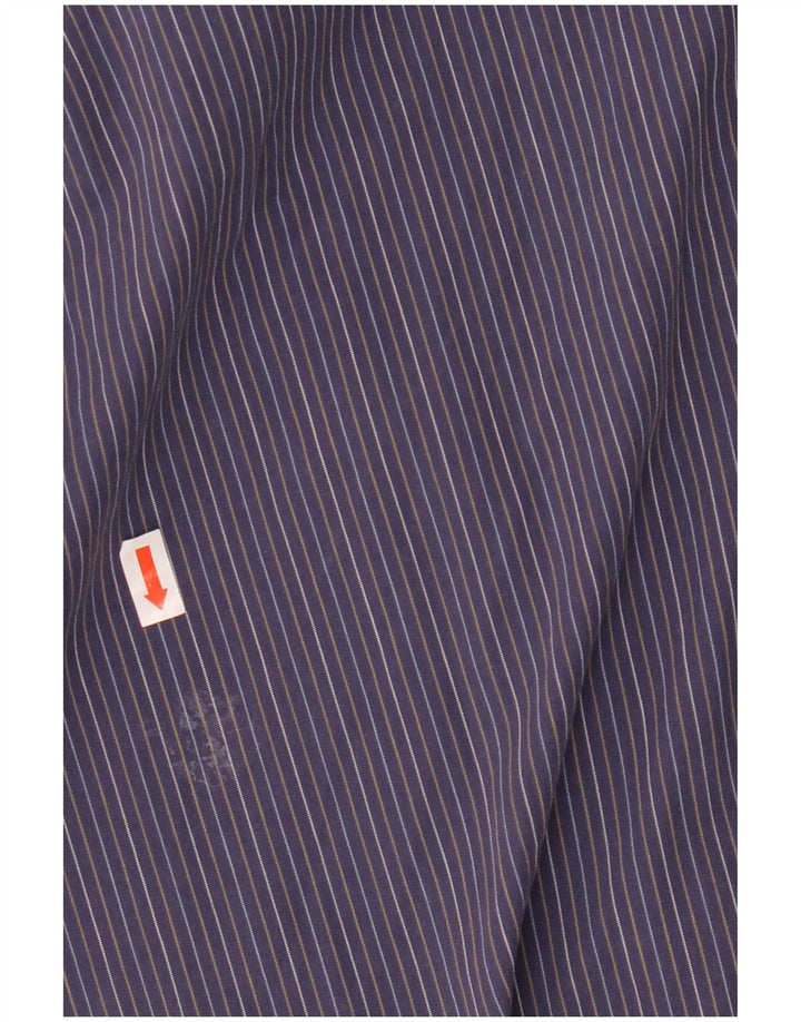 Camicia da uomo Timberland grande in cotone gessato blu navy