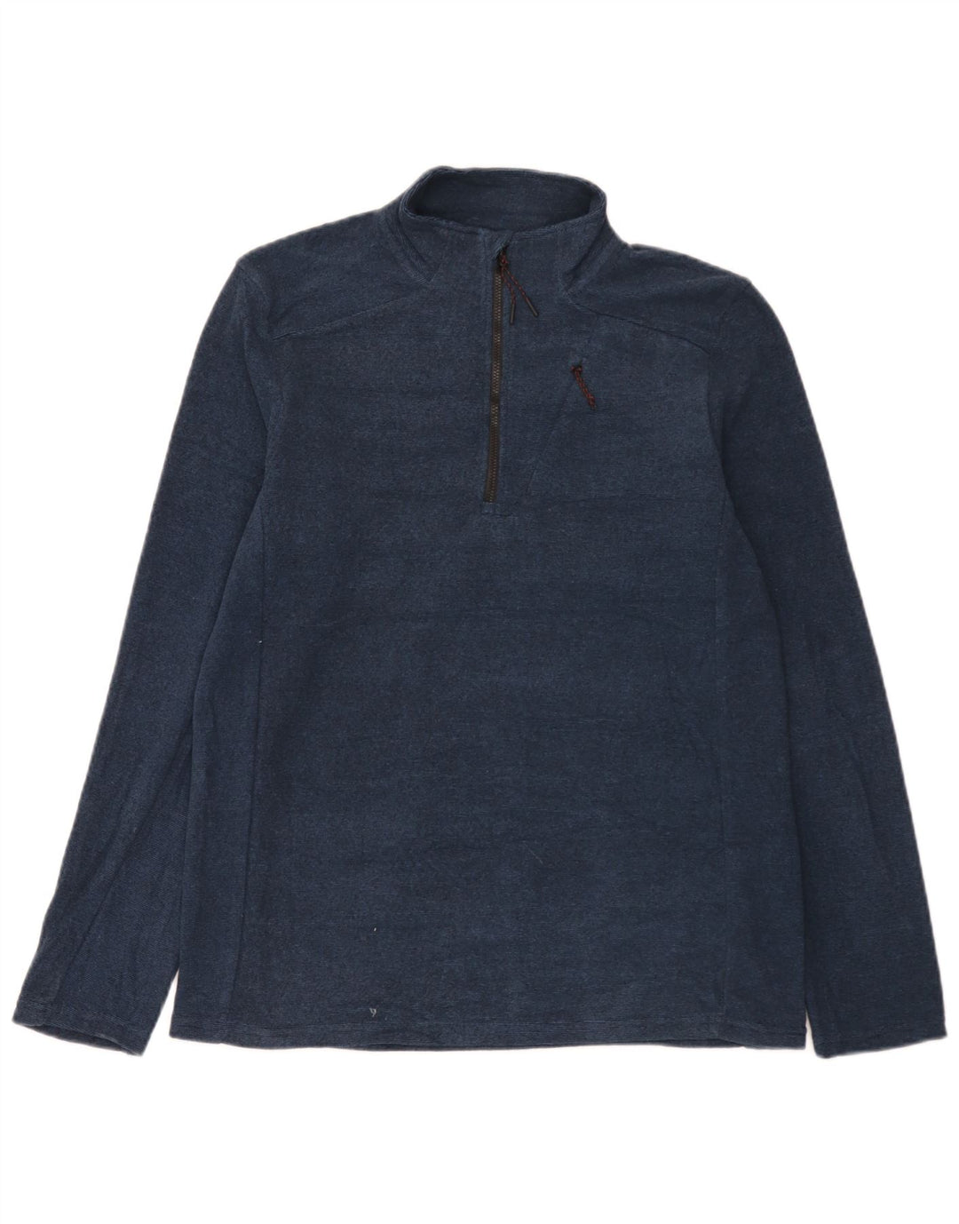 Felpa da uomo con collo con zip Mountain Warehouse, maglione medio, blu navy screziato