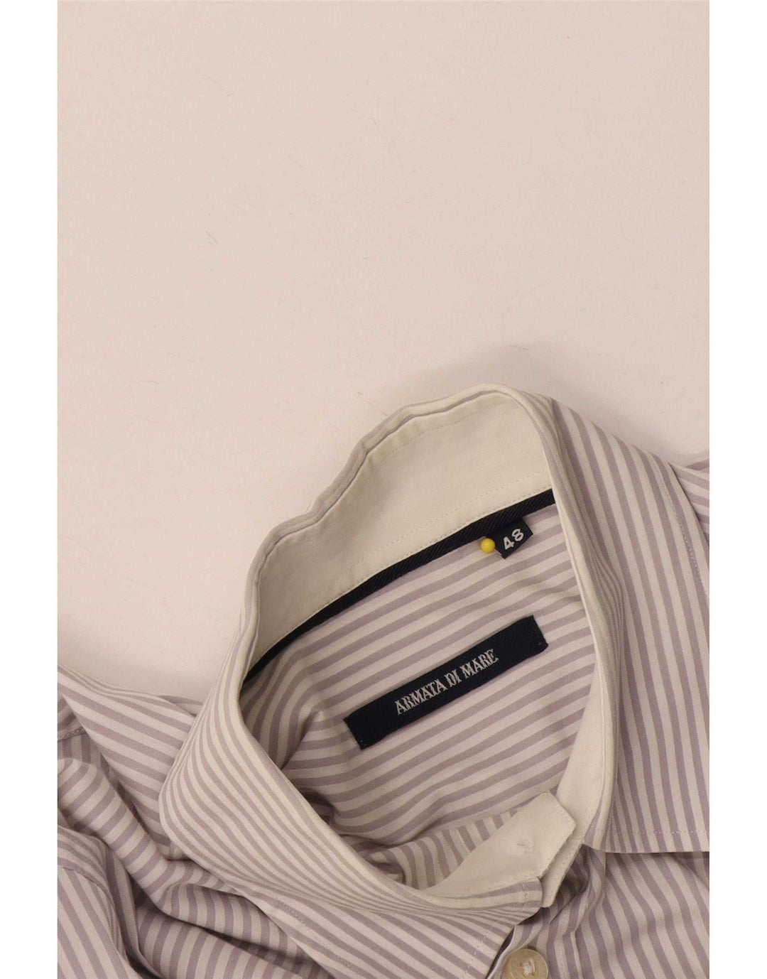 Camicia Uomo Armata Di Mare IT 48 Gessato Medio Bianco