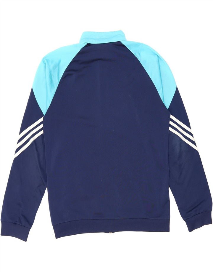 ADIDAS Mens Tracksuit Top Jacket XS Navy Blue Colourblock Polyester Vintage Adidas and Second-Hand Adidas from Messina Hembry 