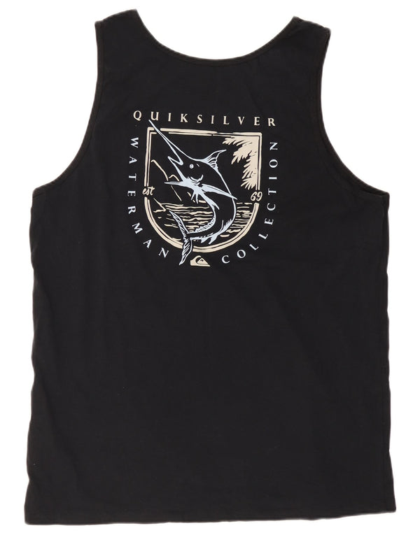 Canotta grafica da uomo Quiksilver XL in cotone nero