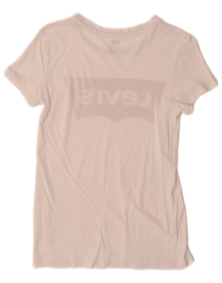 T-shirt grafica da donna Levi's Top UK 2 2XS Bianca
