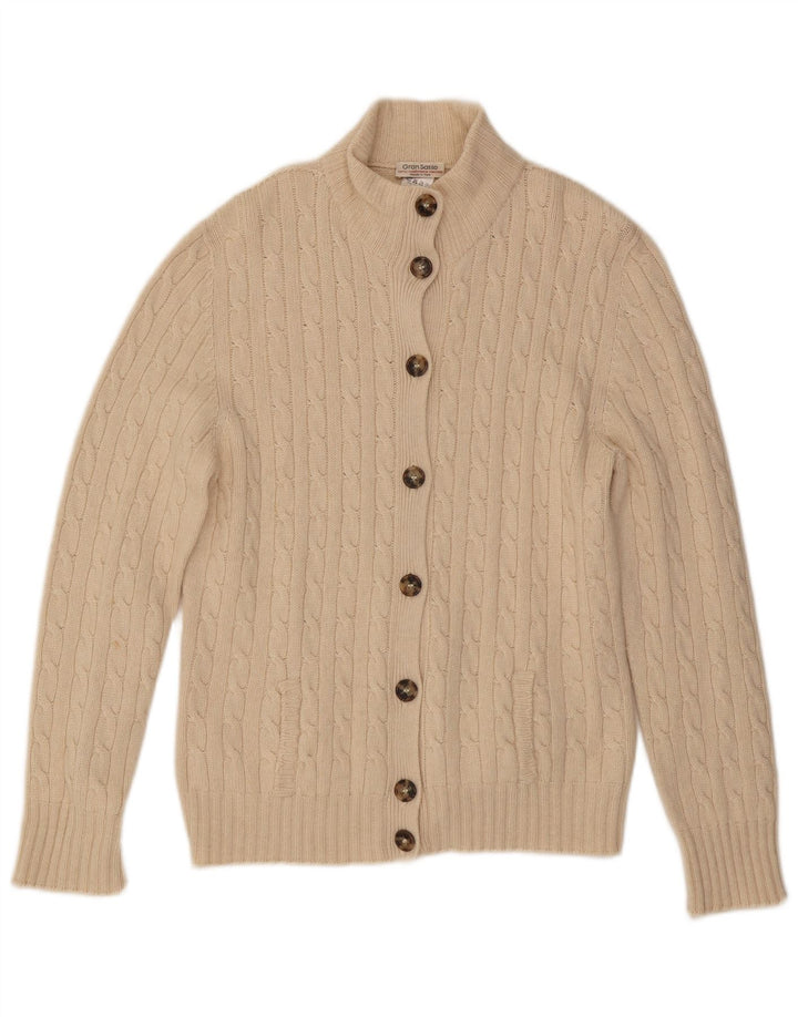 Maglia Cardigan Donna Gran Sasso IT 54 3XL Lana Bianca