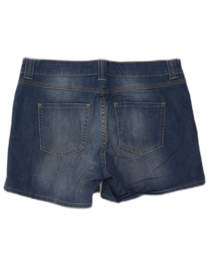 Pantaloncini di jeans da donna Oasis UK 10 piccoli W32 cotone blu