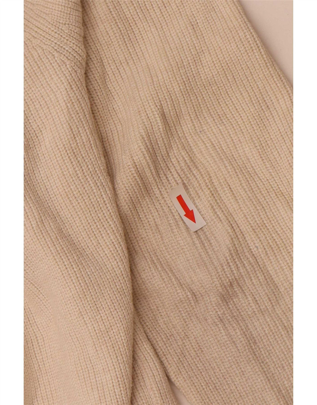 Maglione Zara da uomo con scollo a barca in cotone bianco sporco medio