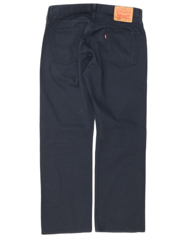 Levi's Uomo 514 Pantaloni casual dritti W34 L30 Cotone blu navy