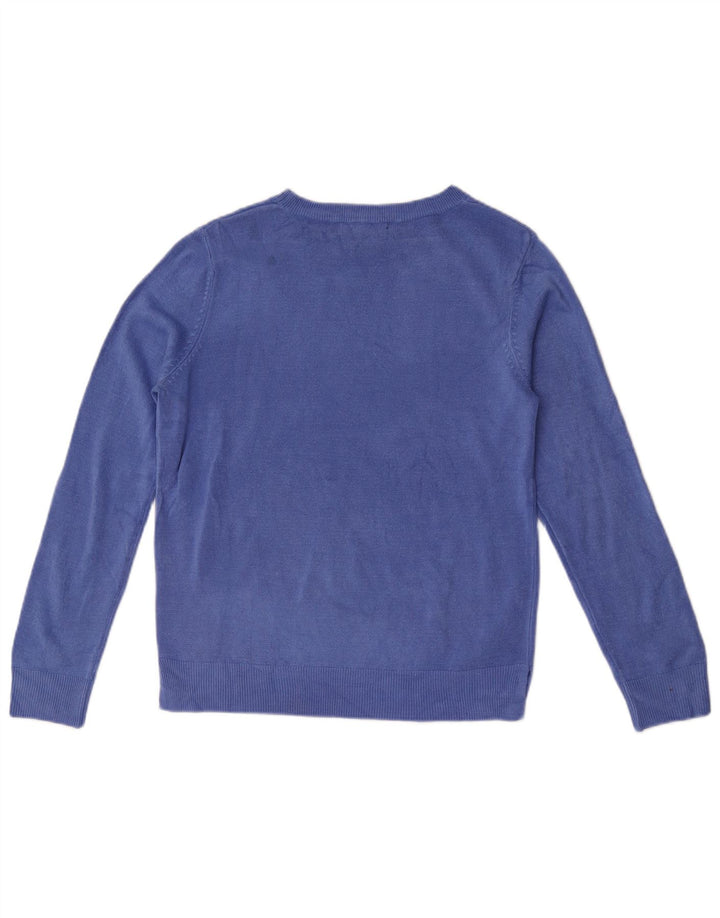 Maglione maglione con scollo a barca da donna Marks & Spencer UK 12 Blu medio