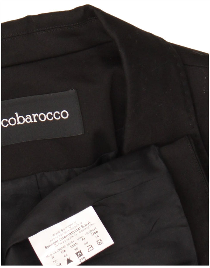 Giacca Blazer da Donna a 2 Bottoni Roccobarocco IT 50 XL Cotone Nero