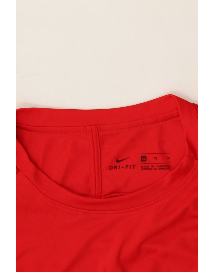 NIKE Womens Dri Fit T-Shirt Top UK 18 XL Red Polyester Vintage Nike and Second-Hand Nike from Messina Hembry 
