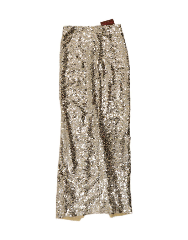 MALENE BIRGER Womens Maxi Skirt XS W26 Silver Polyester