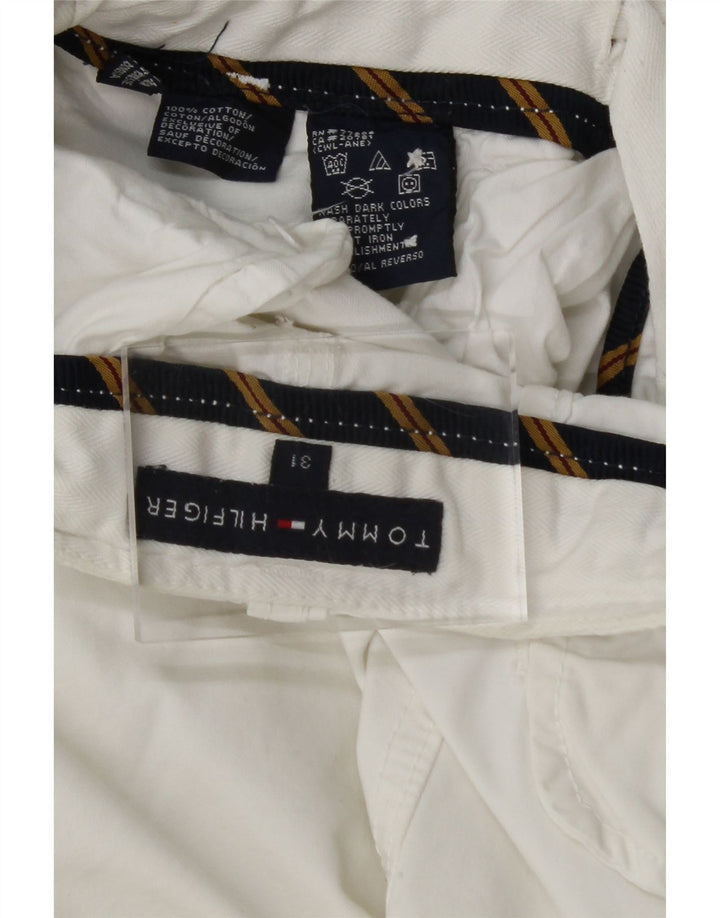 TOMMY HILFIGER Mens Cargo Shorts W31 Medium White Cotton Vintage Tommy Hilfiger and Second-Hand Tommy Hilfiger from Messina Hembry 