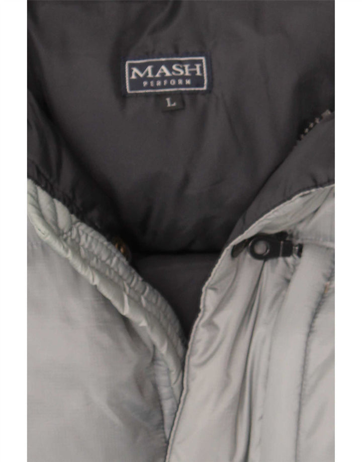 Giacca imbottita con cappuccio da uomo Mash UK 40 grande grigia